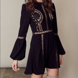 Penelope Black Crochet Dress // For Love &Lemons